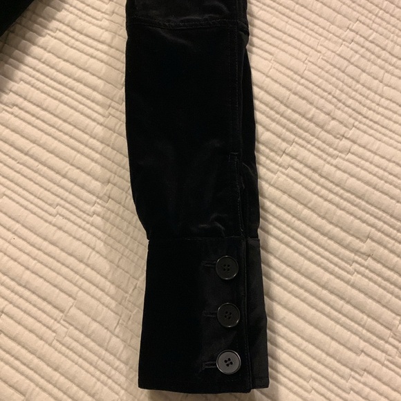 Theory Majendie B Vintage Mobwive Velvet Drawcord Long Black Coat SZ Small - Picture 3 of 15